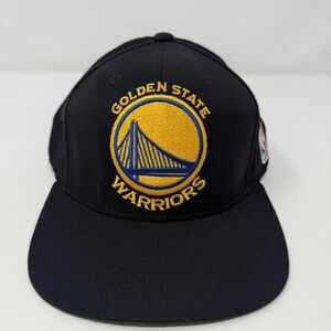 Golden State Warriors Hat Cap Snap Back Mens One Size Black NBA Mitchell & Ness